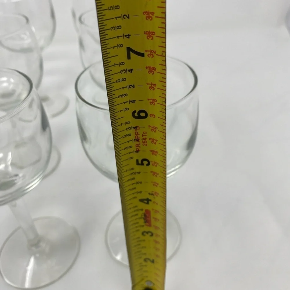 Set of 6 Vintage “R” Frosted Monogram Wine Glasses